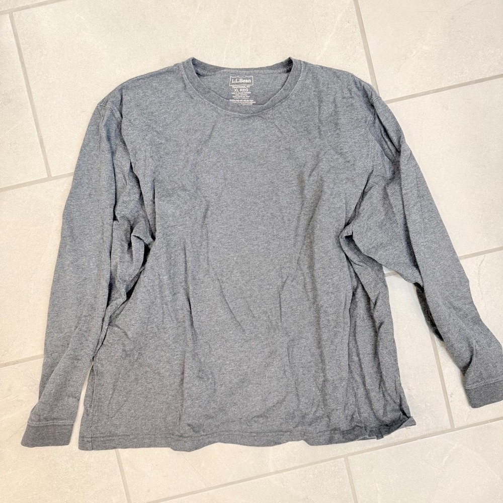 L.L. Bean Shirt - Long Sleeve Grey Size XL
